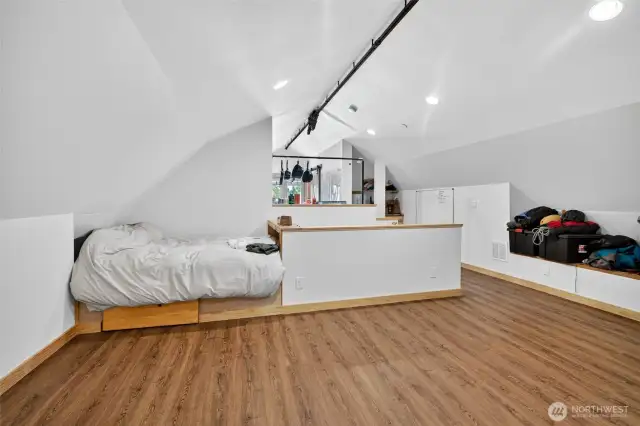 ADU - large space for a studio.  Potential for a larger family room or private home office or a work-out gym space.