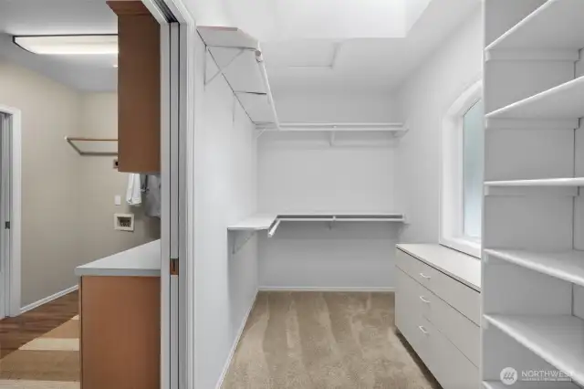 primary closet connects to laundry