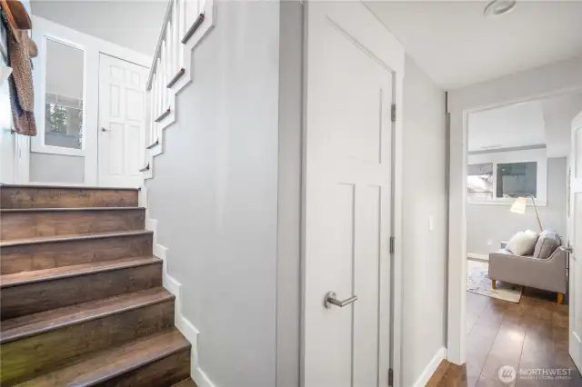 Stairs to bottom level