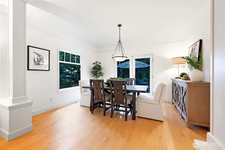Plenty of room for everyday dining or special gatherings.