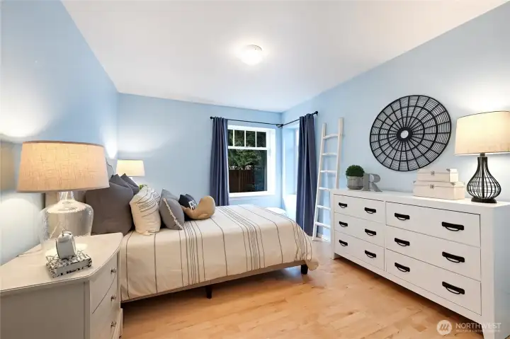 Bedroom 3, plenty of space and windows.