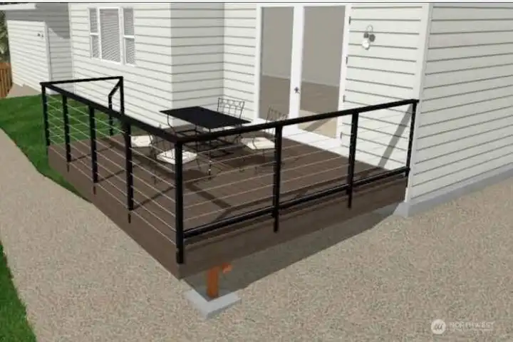 Permit finalized! Rendering of deck to be built.