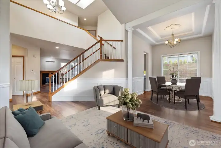 virtual staged formal living and dining