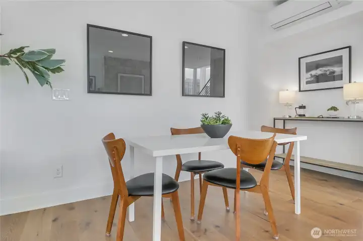 Dining space adjacent to the kitchen.