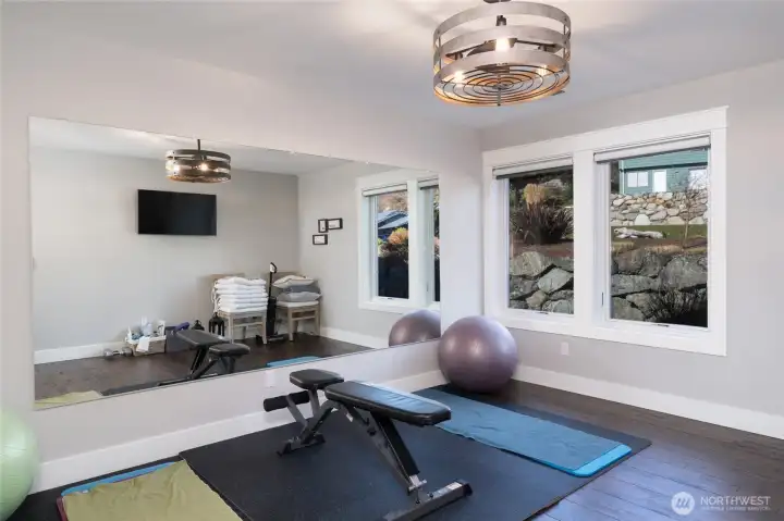 Large den--currently used as a gym space