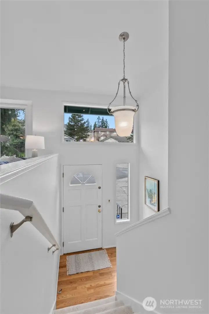 Entry way is open with lots of daylight.