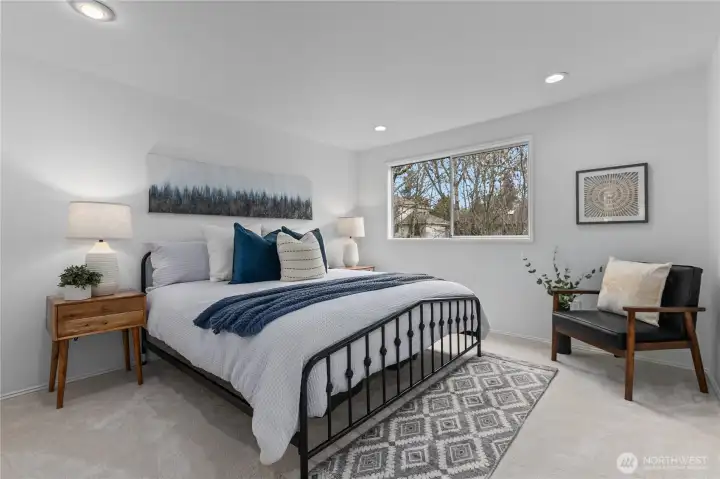 Master bedroom with en suite and lots of closet space.