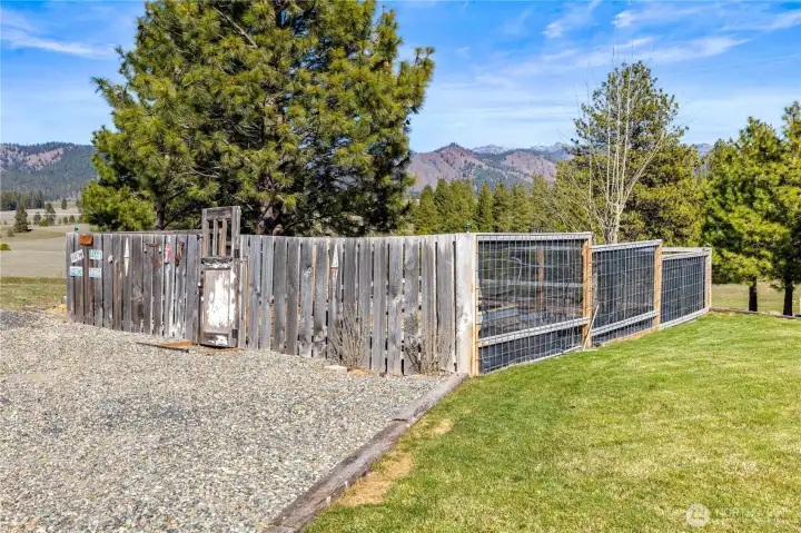 Productive fenced garden