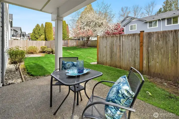 Relax and enjoy this lovely back patio area off the main living room