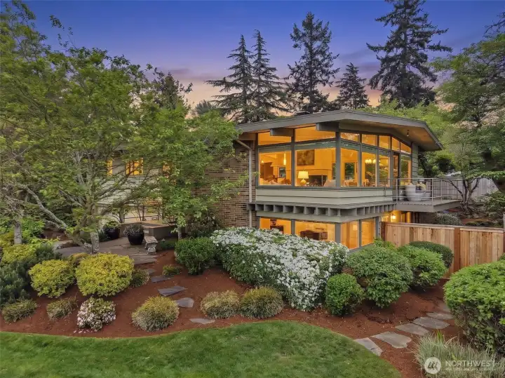 Stunning Normandy Park retreat offering Puget Sound and Olympic Mountain views.