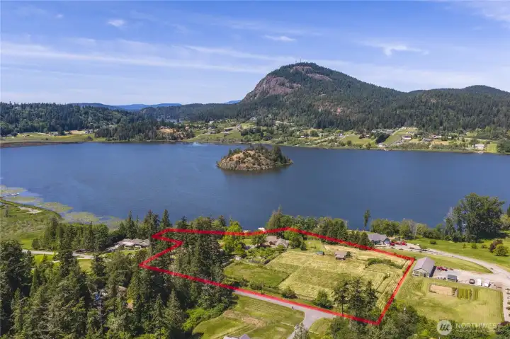 Just over 5 acres with Spectacular Sunset, Mt Erie and Island Views!