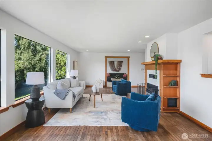 Living Area with Gas Fireplace