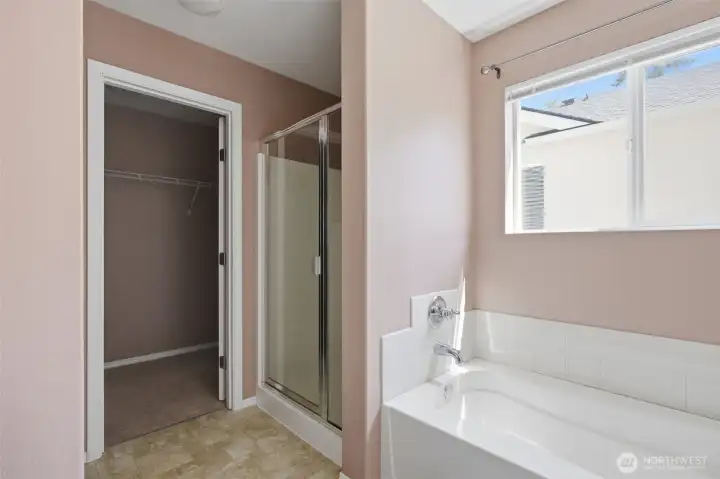 Primary bath & Walk-in closet