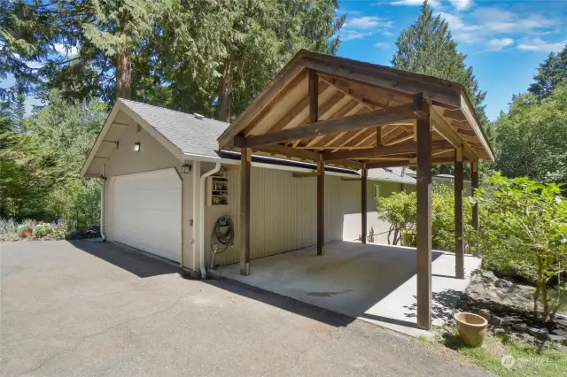 2 car garage and covered parking give you so many places to park and store items on this property.