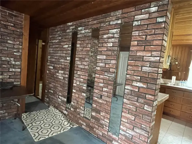 fireplace area