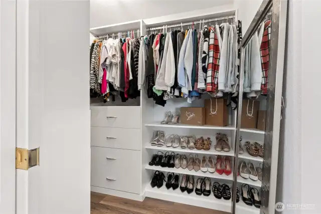 Walk in closet with built-ins
