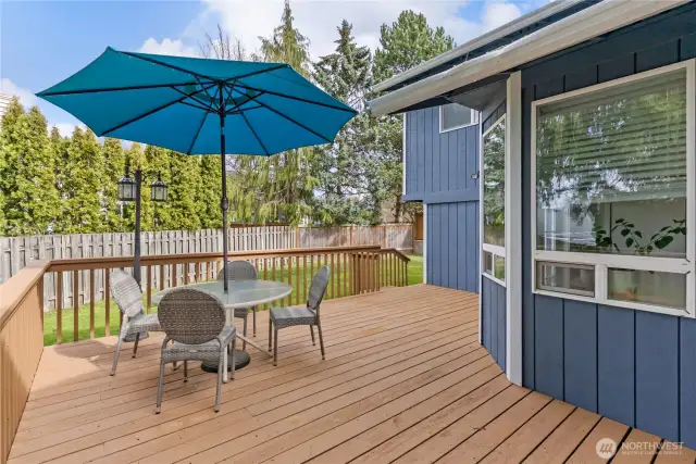 Freshly painted patio