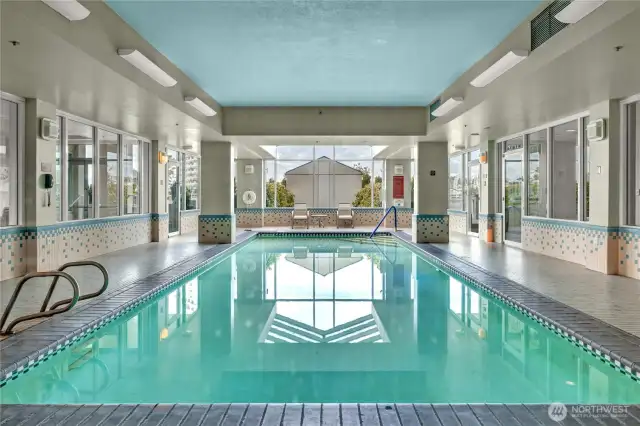 Gorgeous indoor pool and spa.