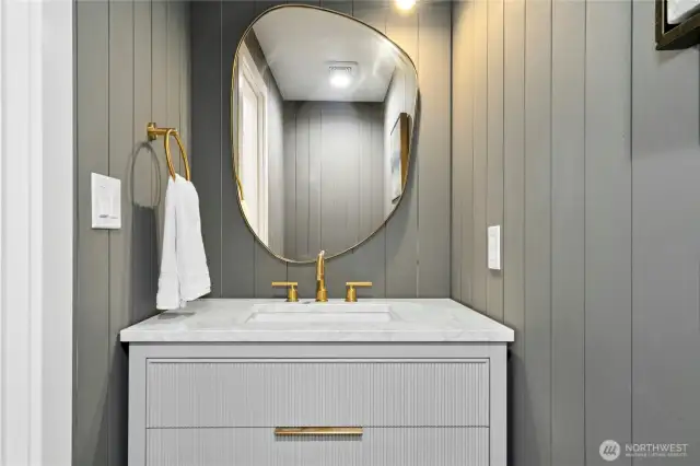 Main level powder room..you may not want to leave!