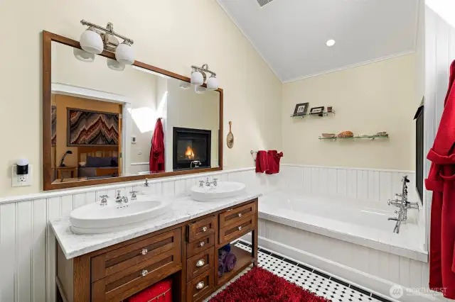Enjoy soaking in this divine tub after a long day.