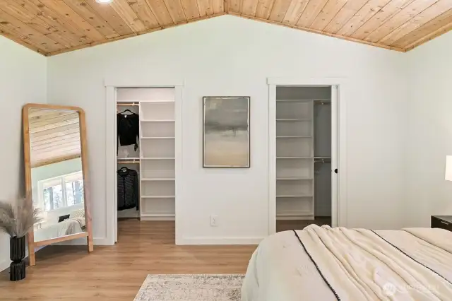 Another view looking to double walk in closet in primary bedroom.