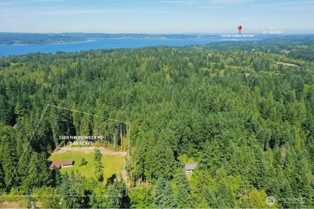 Location location location. Half way between Poulsbo proper and Lofall. Easy access from Finn Hill or Highway3.