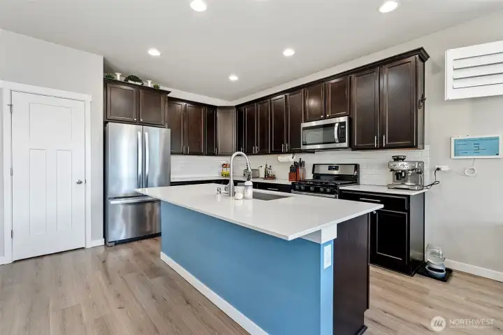 Large island and pantry for all your storage needs