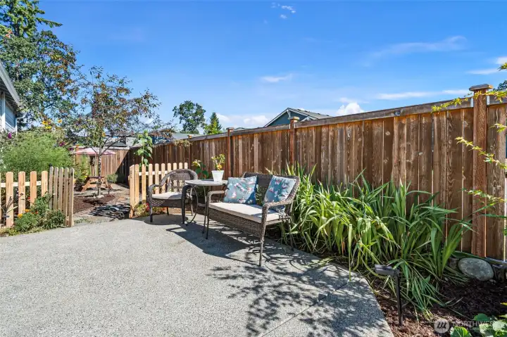 mature plants throughout backyard