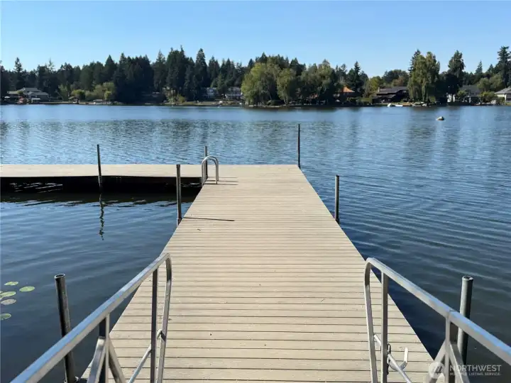 Swim, fish or kayak from private dock for communty access only
