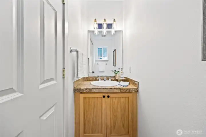 Half bath on main level make it easy for entertaining