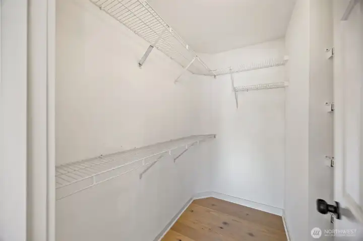 Walk-in closet in primary bedroom