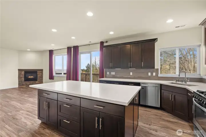 Incredible kitchen with a huge island!