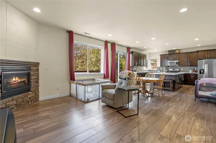 Lovely flooring and open living space to do what you want