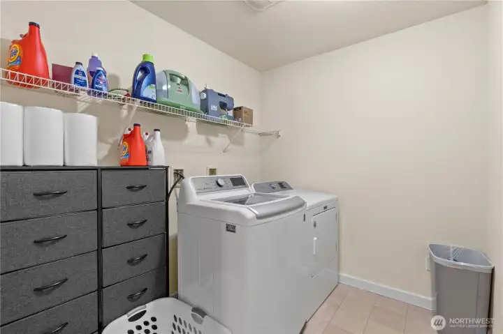Lower level utility room