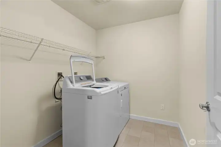 Lower level utility room