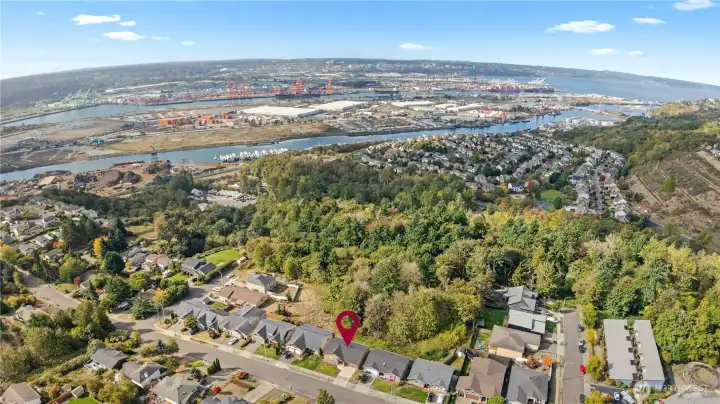 Tucked in a quiet neighborhood above Commencement Bay