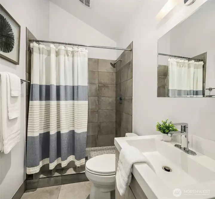 3/4 bathroom in MIL with heated tile floors