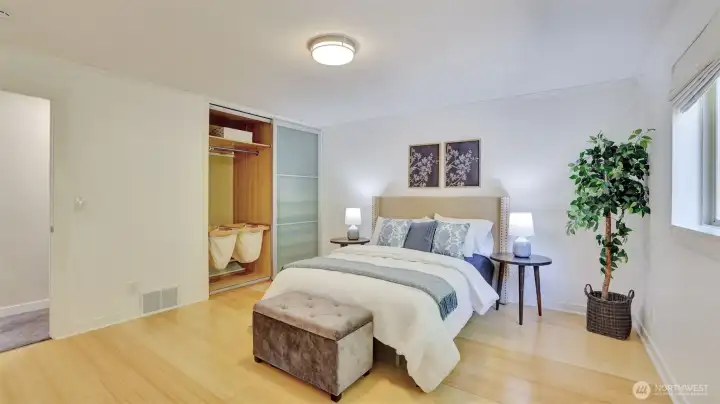 Enjoy the convenience of two spacious closets providing ample storage in the primary suite.