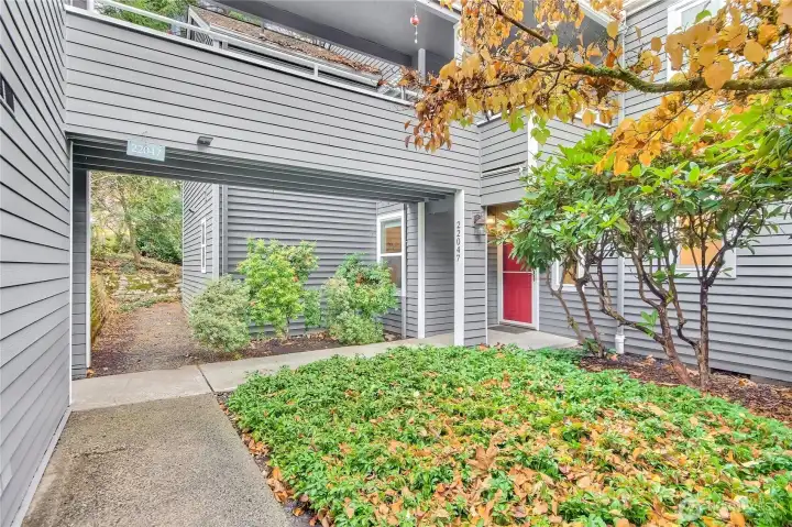 Large Private lower floor condo with 2 car garage and extra locking storage space.