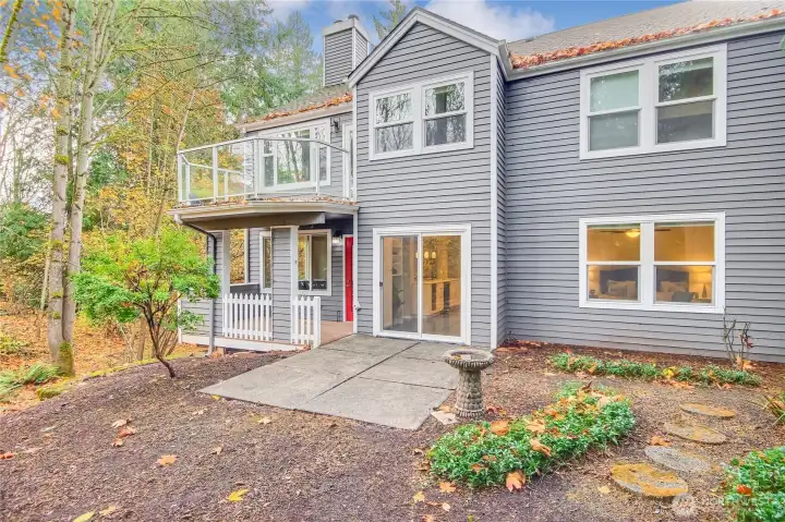 Spacious patio and covered fenced deck with access to your kitchen and dining room.