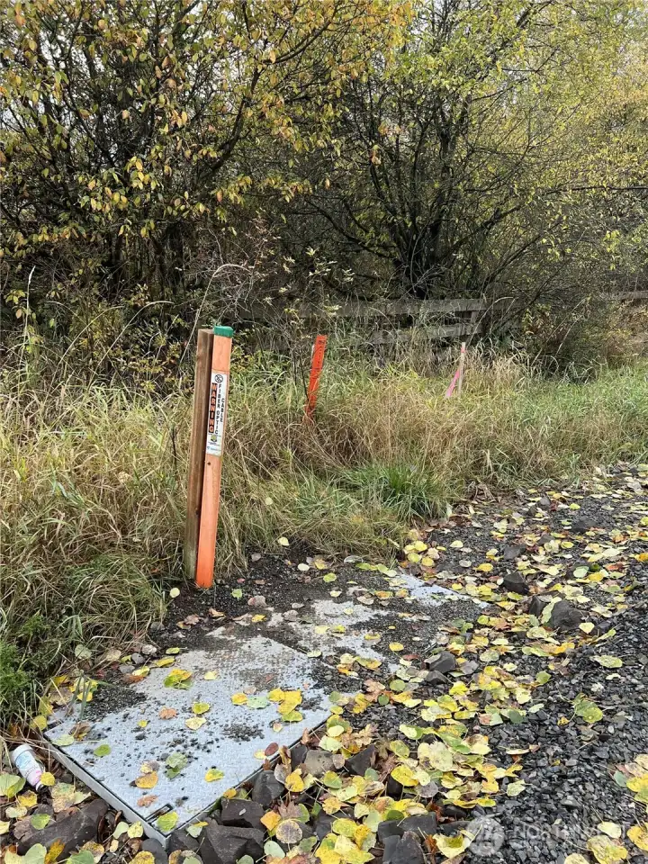 Toledo Tel at NE corner of property on Oyler Road.