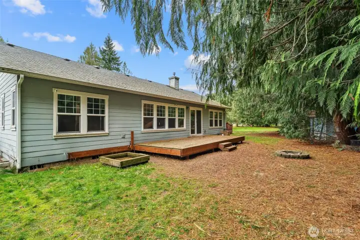 Unit A - Backyard with patio area