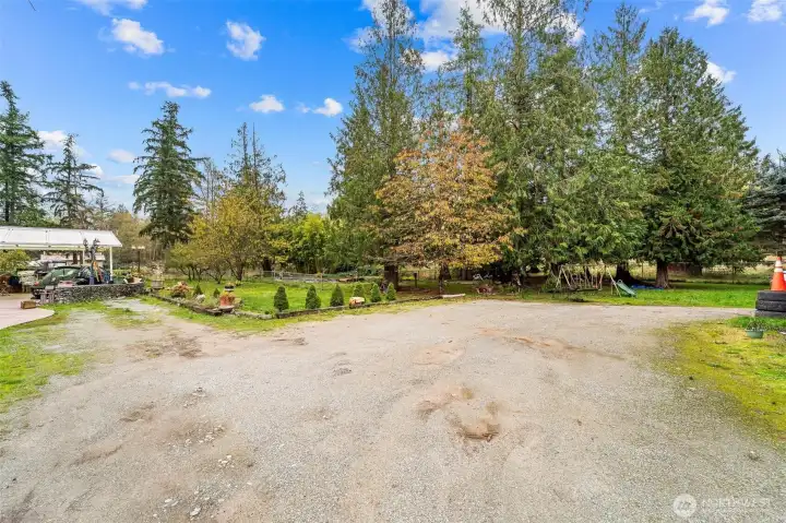 Gravel Area behind shop