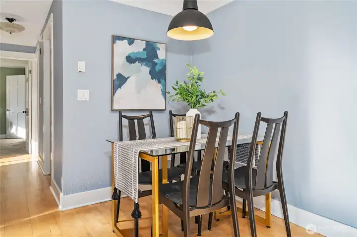 The perfect sized dining area.