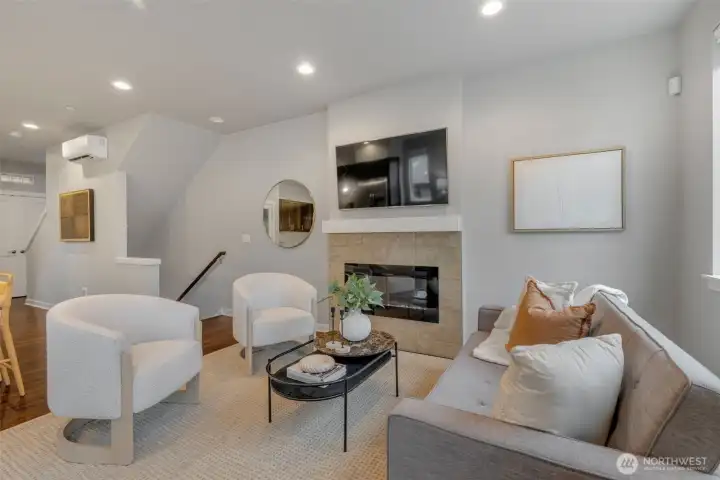 Spacious living area.