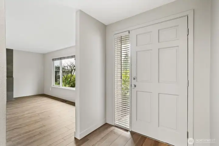 New flooring spans the entire home