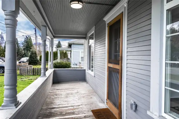 Wonderfully inviting front porch