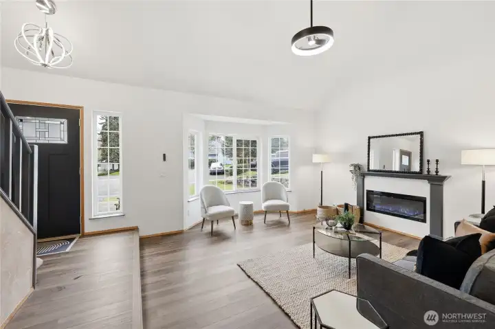 Loads of natural light filters into every room. check out the vaulted ceilings