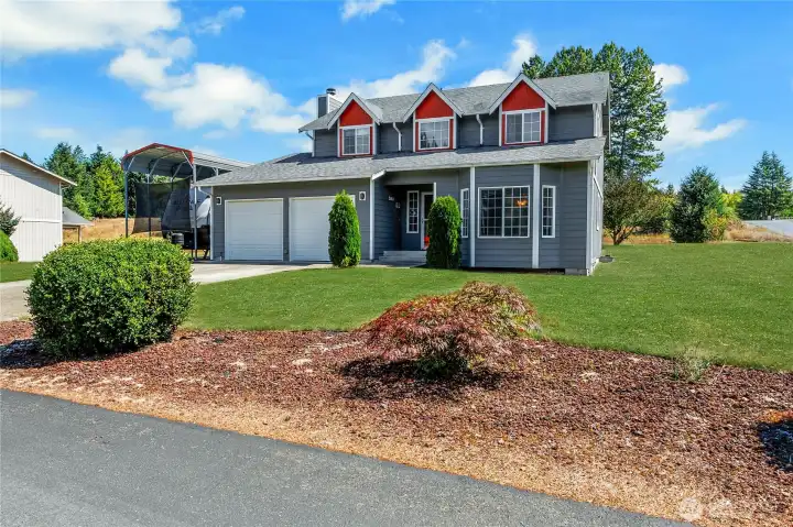 Large corner lot....very open and welcoming for wildlife in your yard!