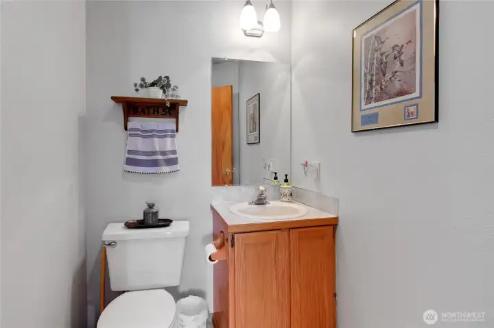 Downstairs powder room